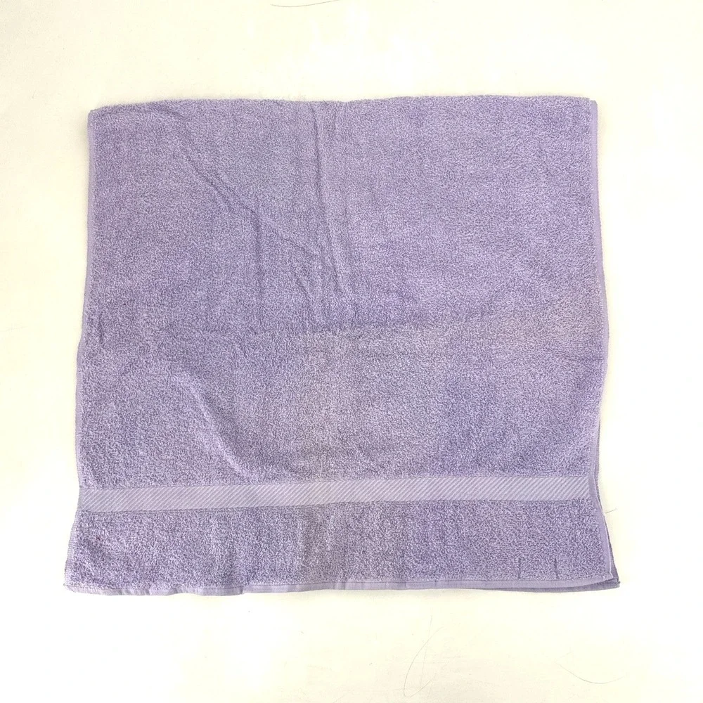 Vintage Sears Grape Sherbet Bath Towel & 2 Wash Cloth Lot All Cotton 60s MCM